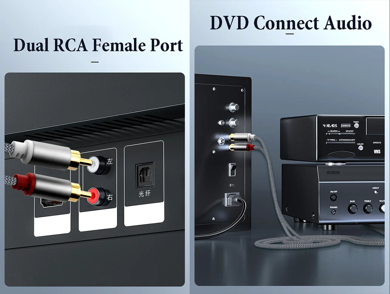 RCA Cable 2 Rca To 2 Rca Stereo