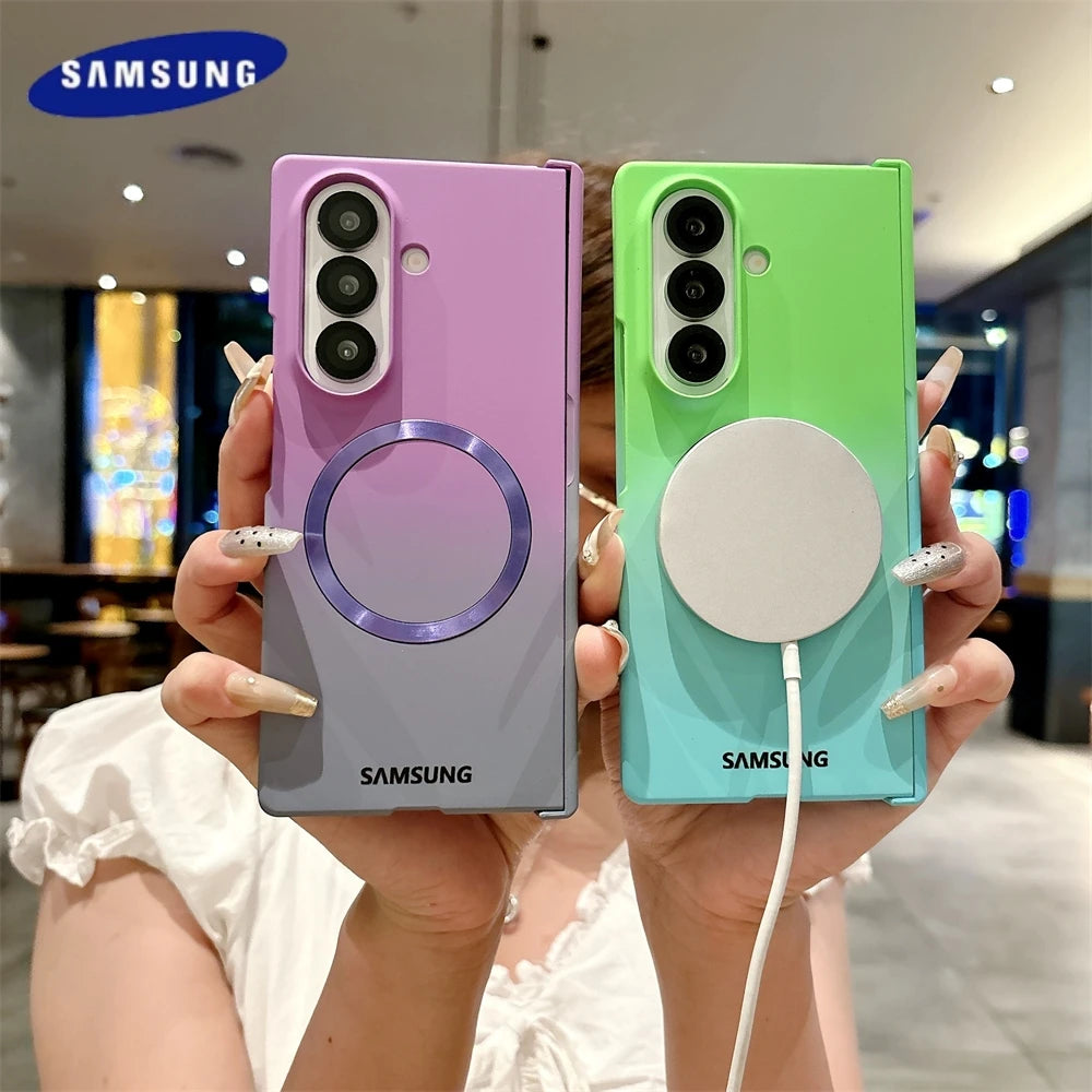 Soft Liquid Silicone Gradient Magnetic Case for Samsung Galaxy Z Fold
