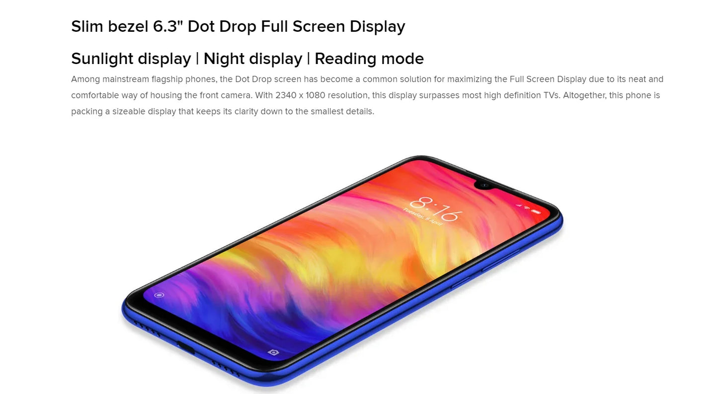 Xiaomi Redmi Note 7 PRO Original Smartphone 6GB