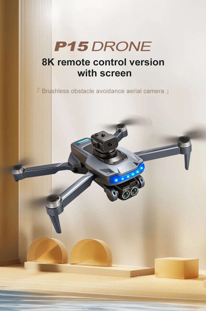 P15 Screen Control Drone 8K Professional Camera HD