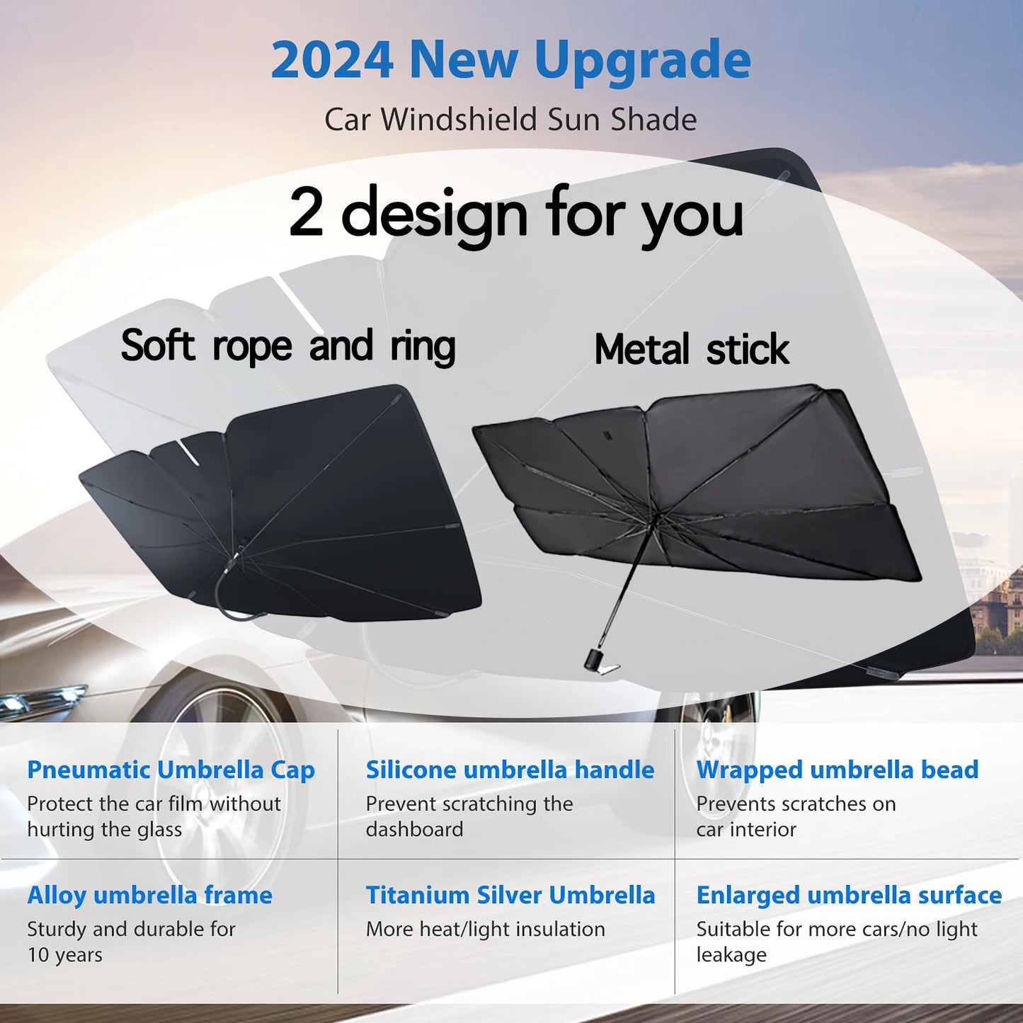 Car Sunshade Windshield Window Umbrella Foldable Sun Shade