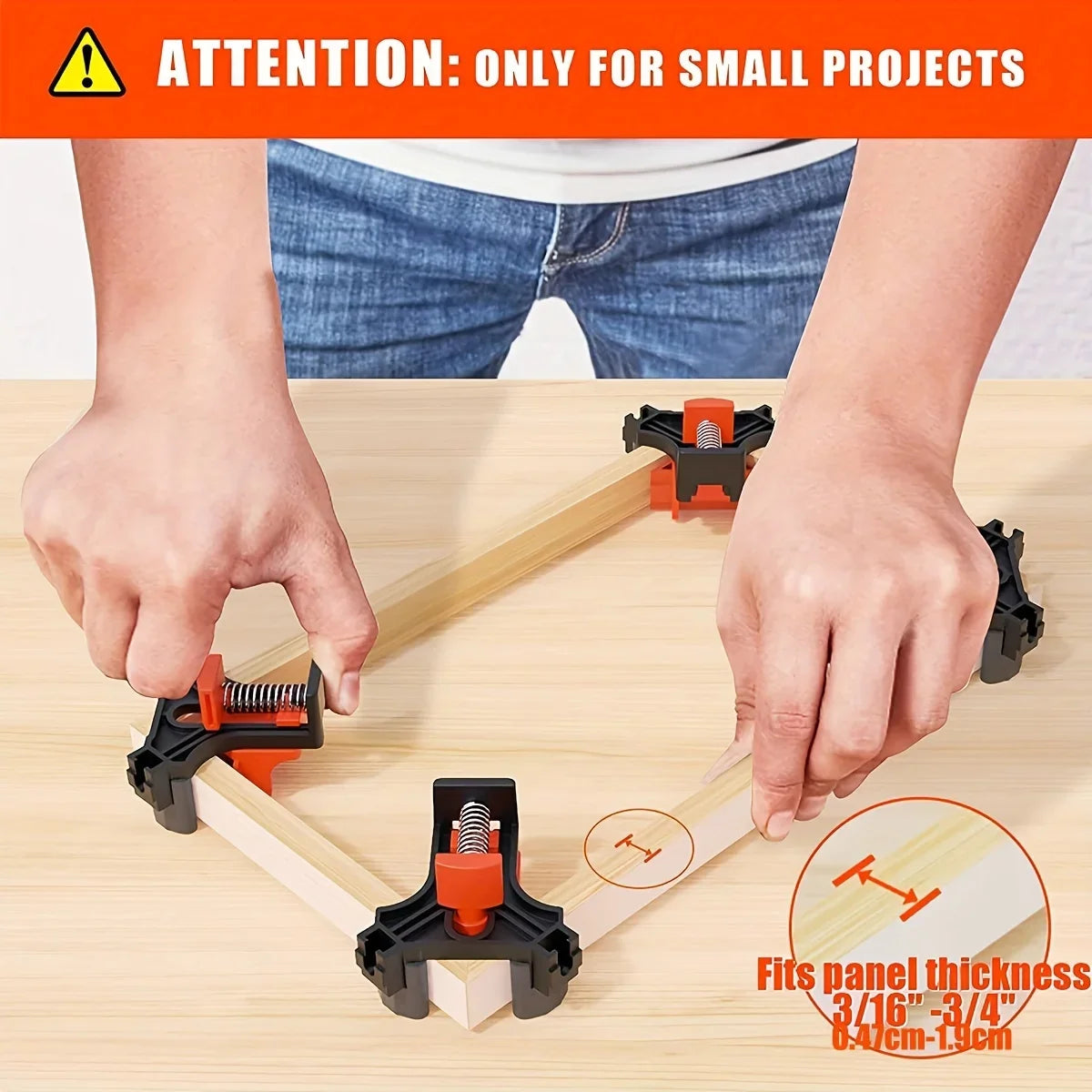 1/4 pcs 90 Degree Corner Clamps For Woodworking,