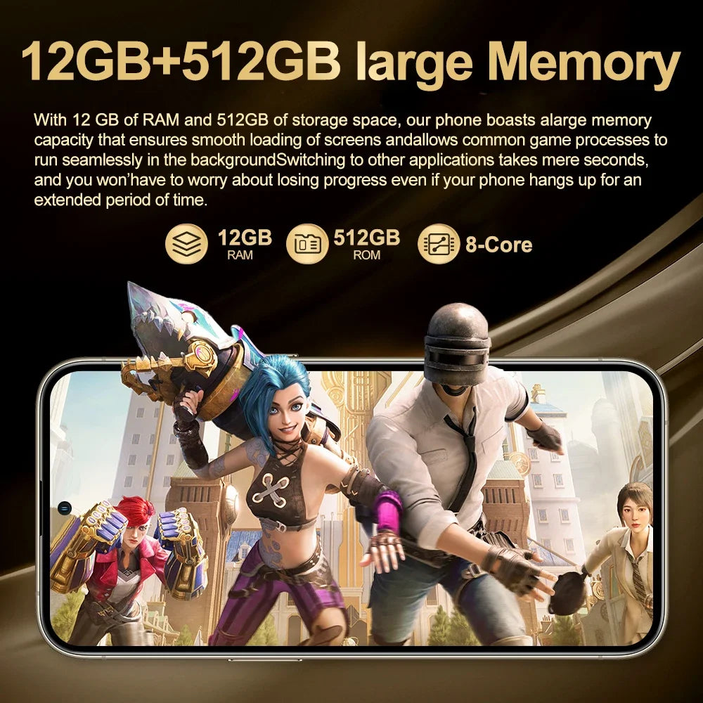 FUFFI X7 Pro Smartphones Cellphone Android 14 6.56