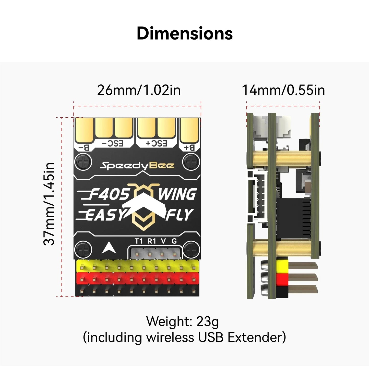 SpeedyBee F405 WING MINI Fixed Wing Flight Controller