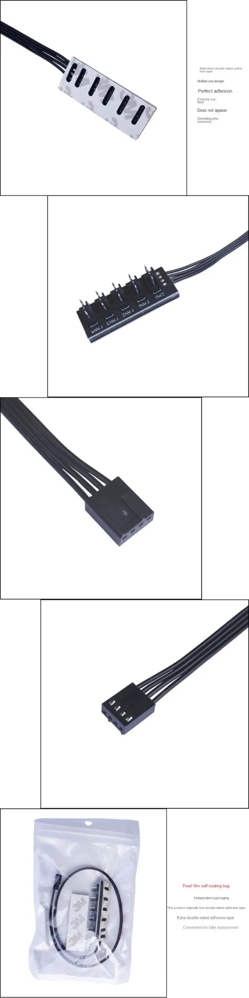 4 Pin PWM Fan Hub Splitter Power Supply