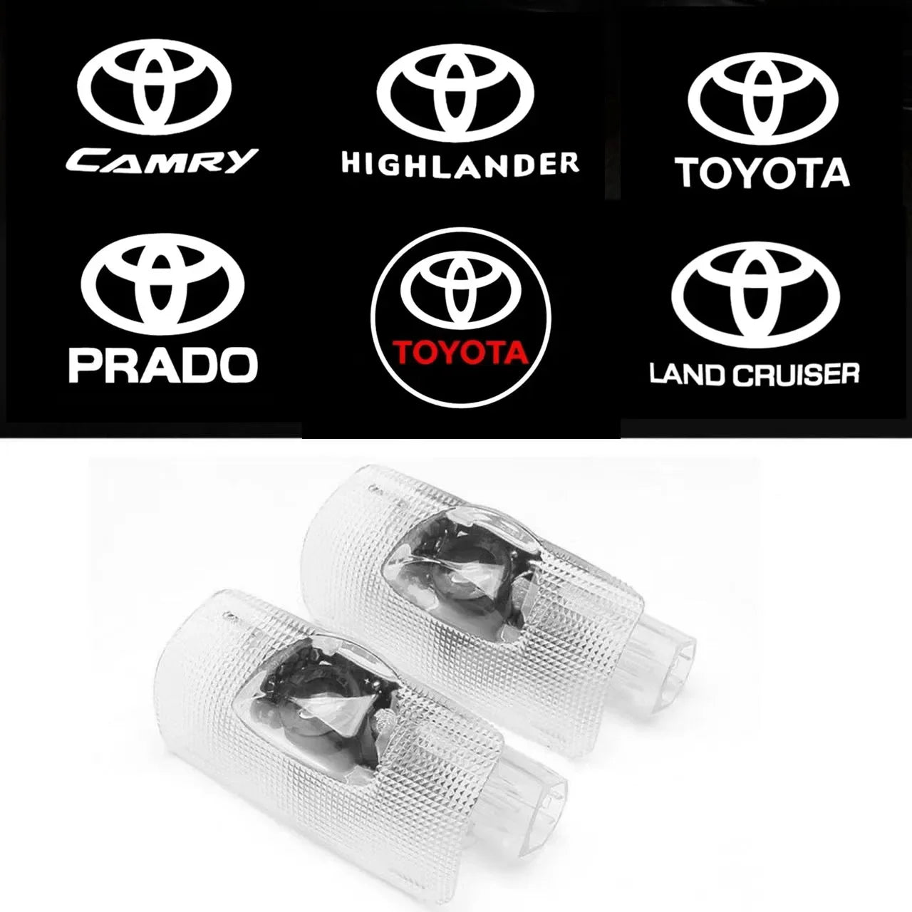 2pcs LED Car door welcome light logo light