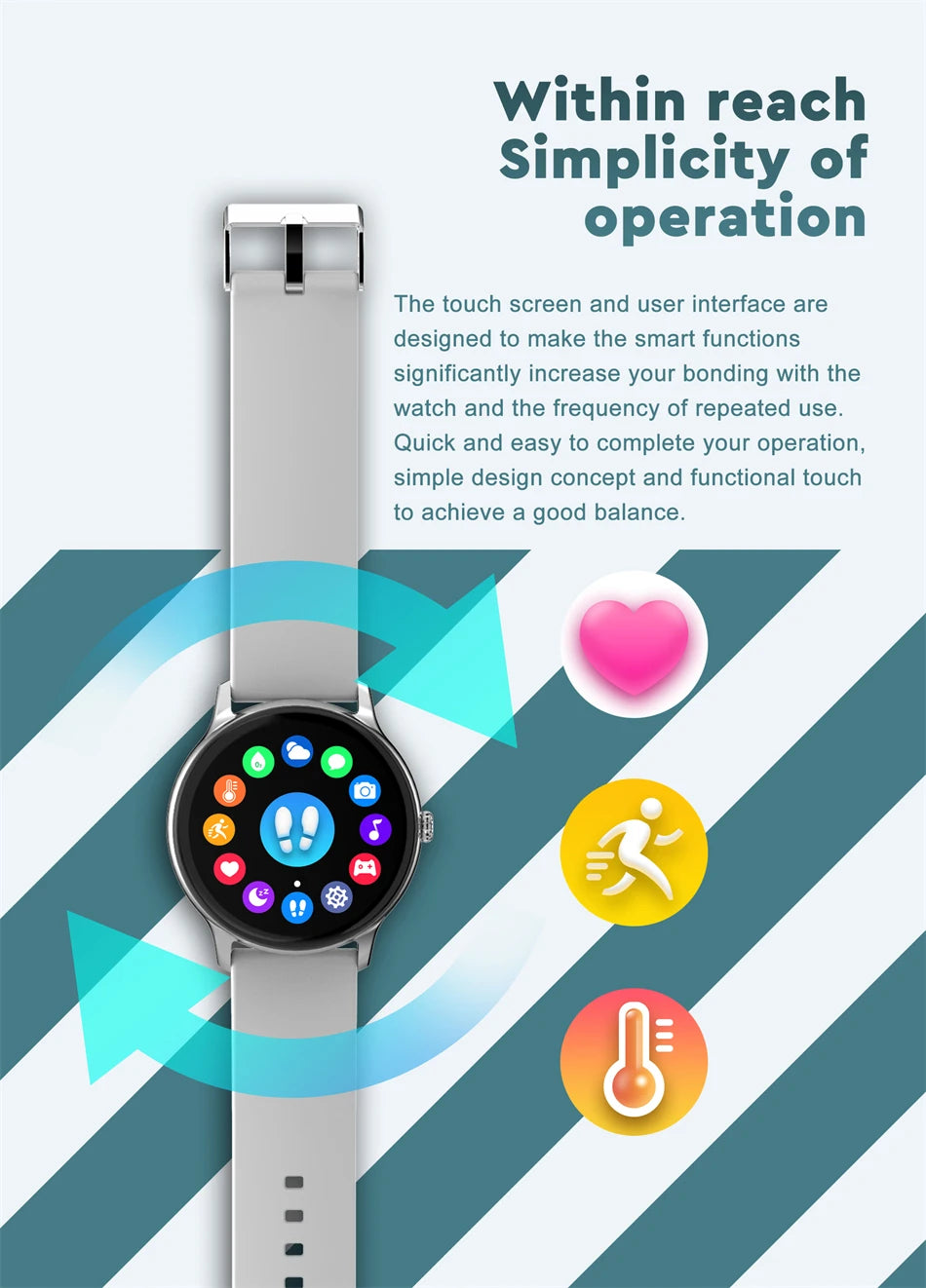 LIGE Women Smart band Watch Real-time Weather Forecast