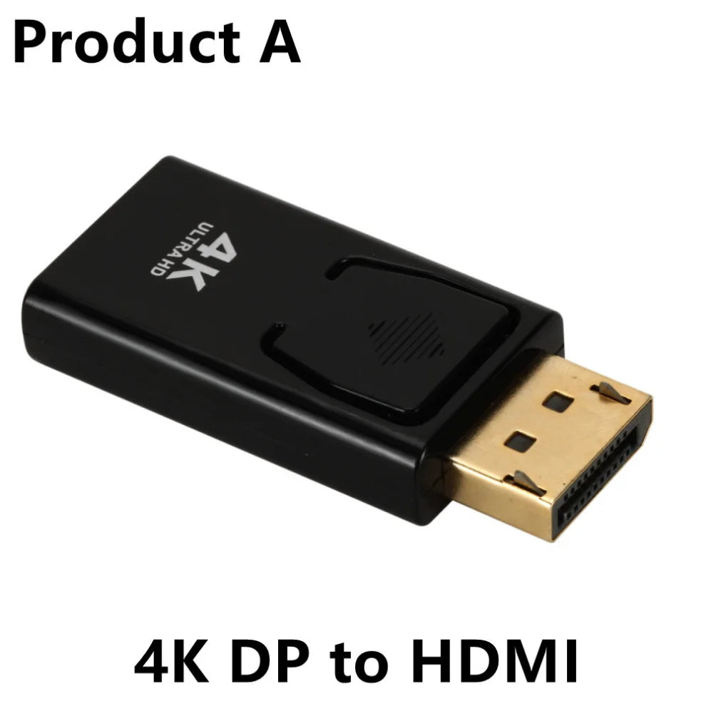 4K DP to HDMI-compatible Adapter Converter DisplayPort to