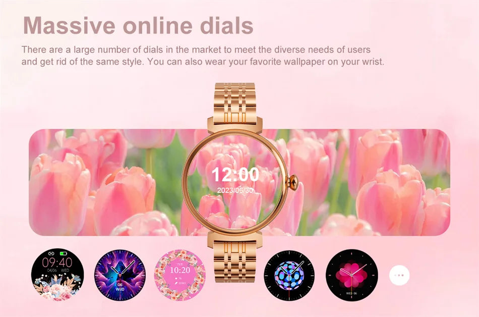 1.04 inch AMOLED Screen Fashion Ladies Smart Watch