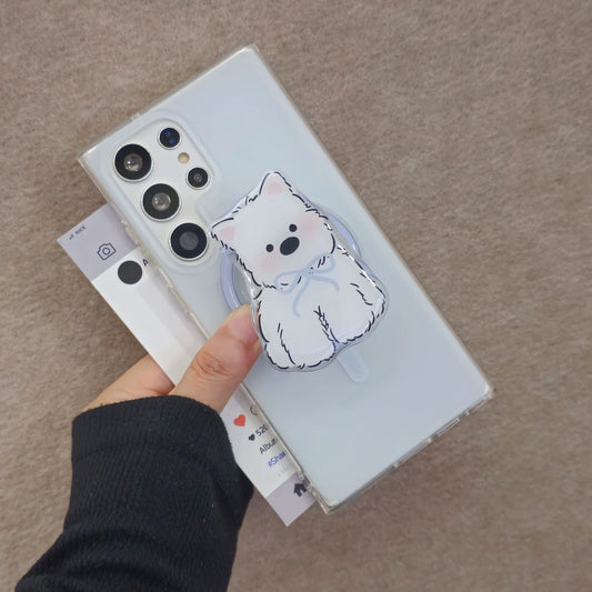 Cute blue bow dog for the new Samsung