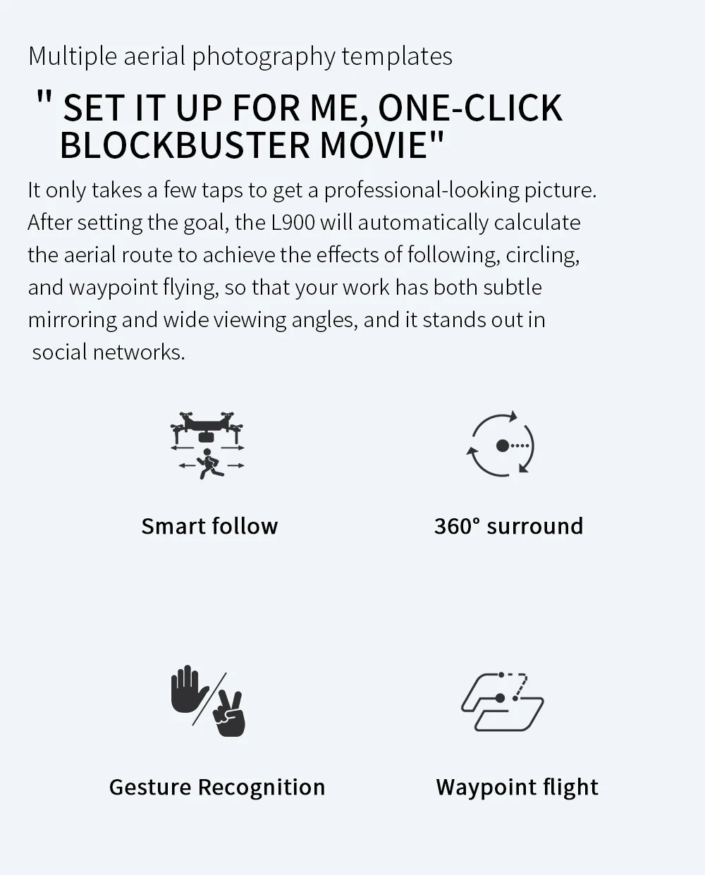 Drone L900 Pro 4K Professional 5G GPS HD