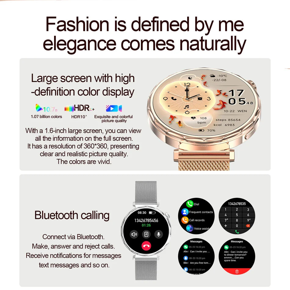 2025 New GPS Tracking Smartwatch Women AMOLED HD