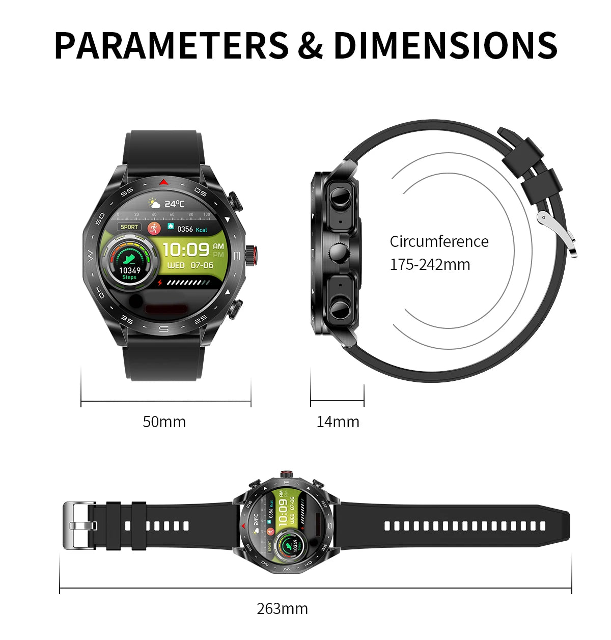 2024 New Smart Watch TWS 2-in-1 Bluetooth Earphones