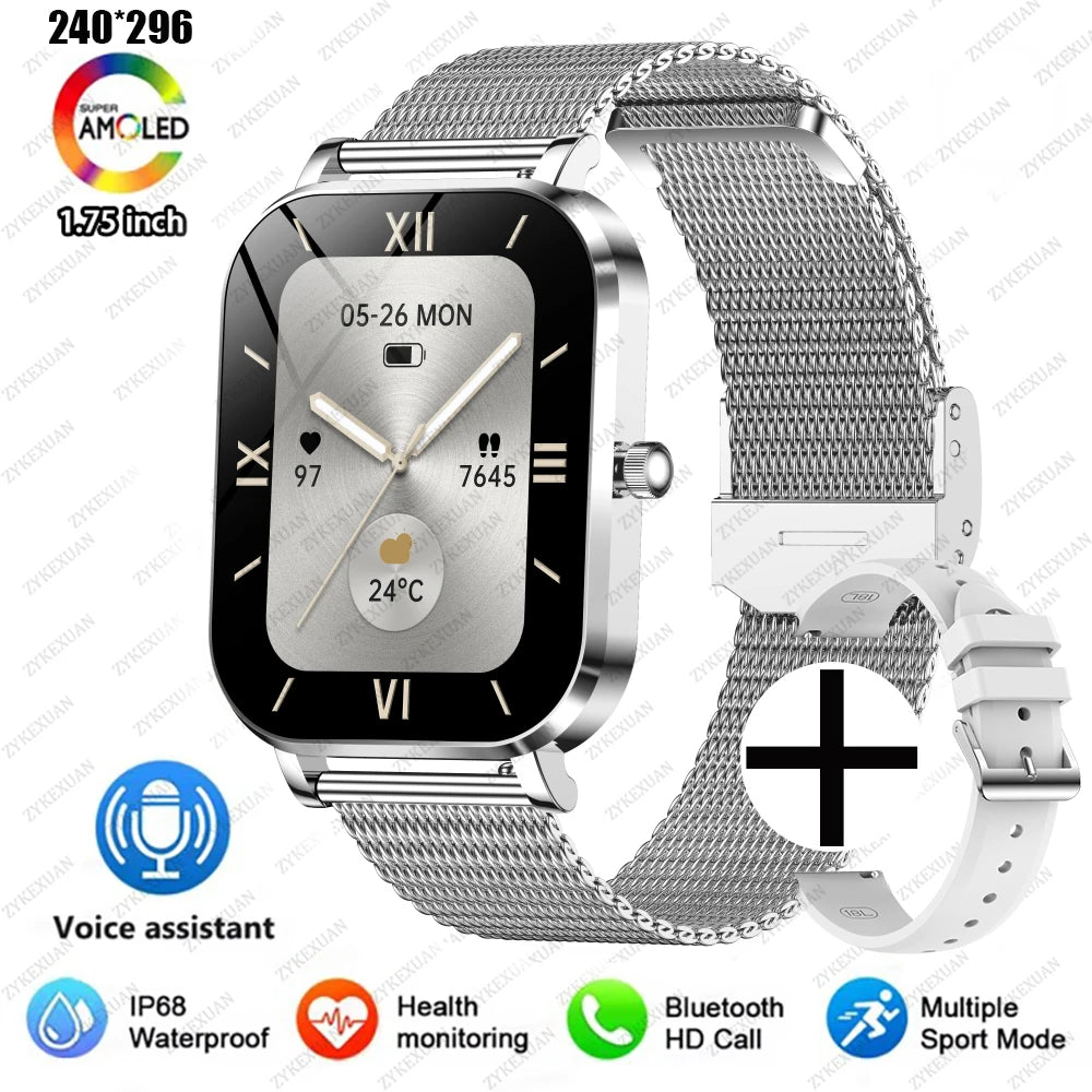 2025 New Smart Watch Women Waterproof Bluetooth Call