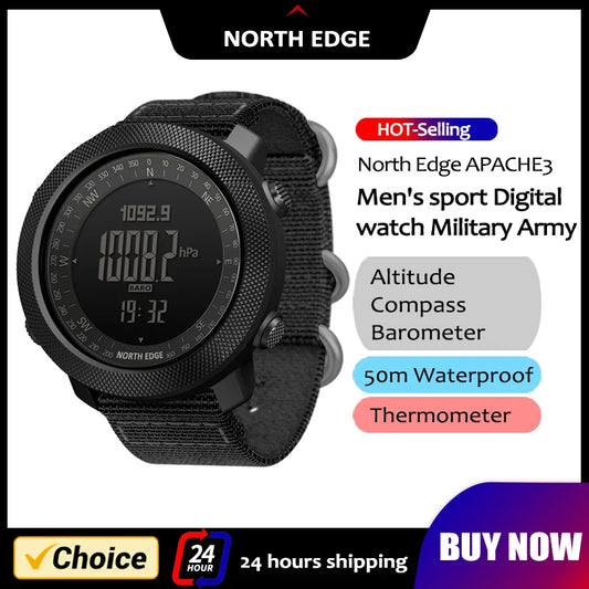 NORTH EDGE Mens Smart Watch Military Army Clock