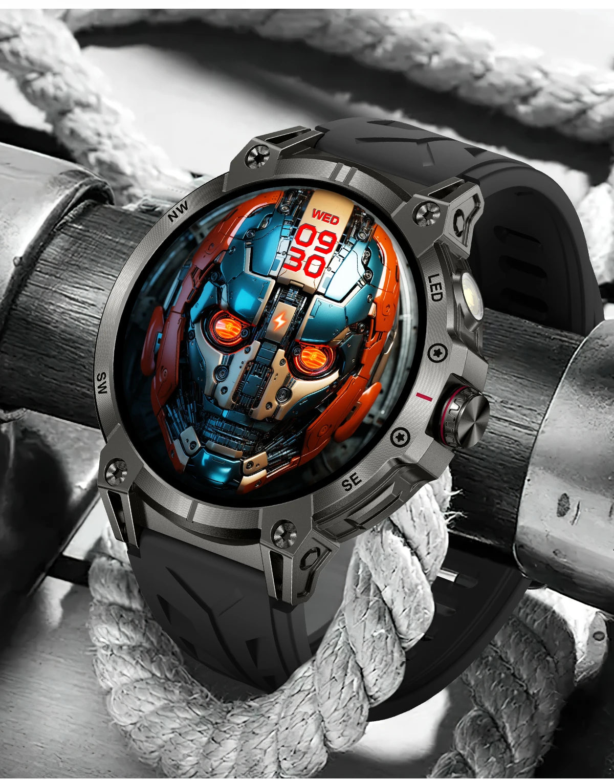 LIGE 760mAh Large Battery Outdoor Smart Watch Men
