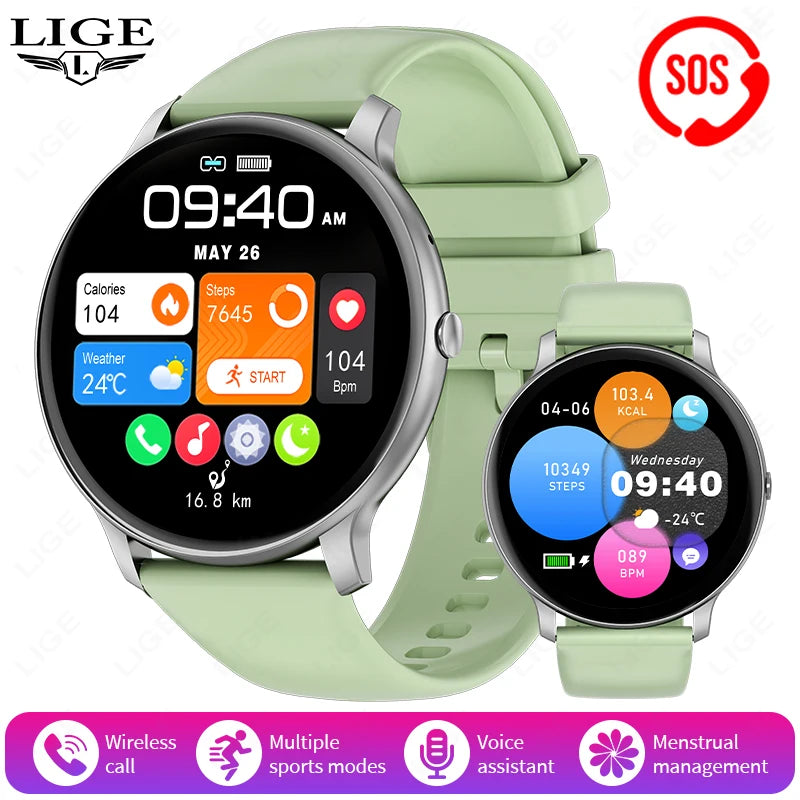 2025 New Smart Watch Women Men Bluetooth Call