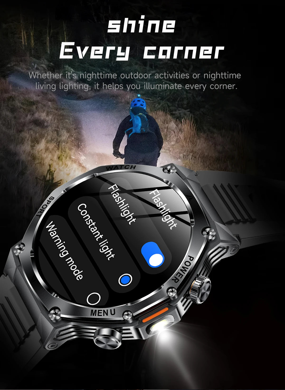 LIGE New Men Smart Watch Bluetooth Calling 800mAh