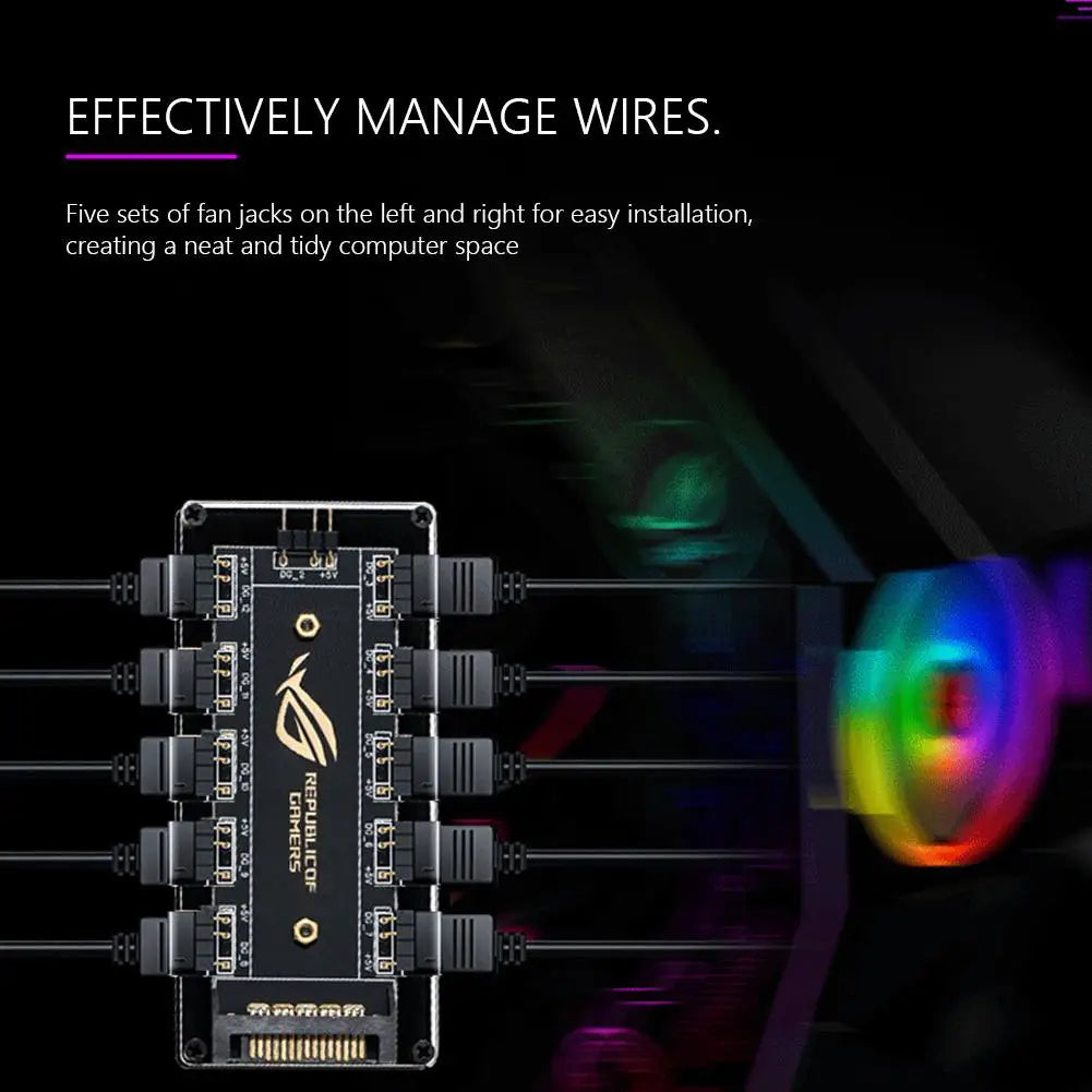 Coolcirc ARGB Connector 1 To 10 Port Splitter