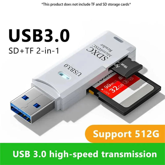 2-in-1 Multi Functional  USB 3.0 Card ReaderMicro
