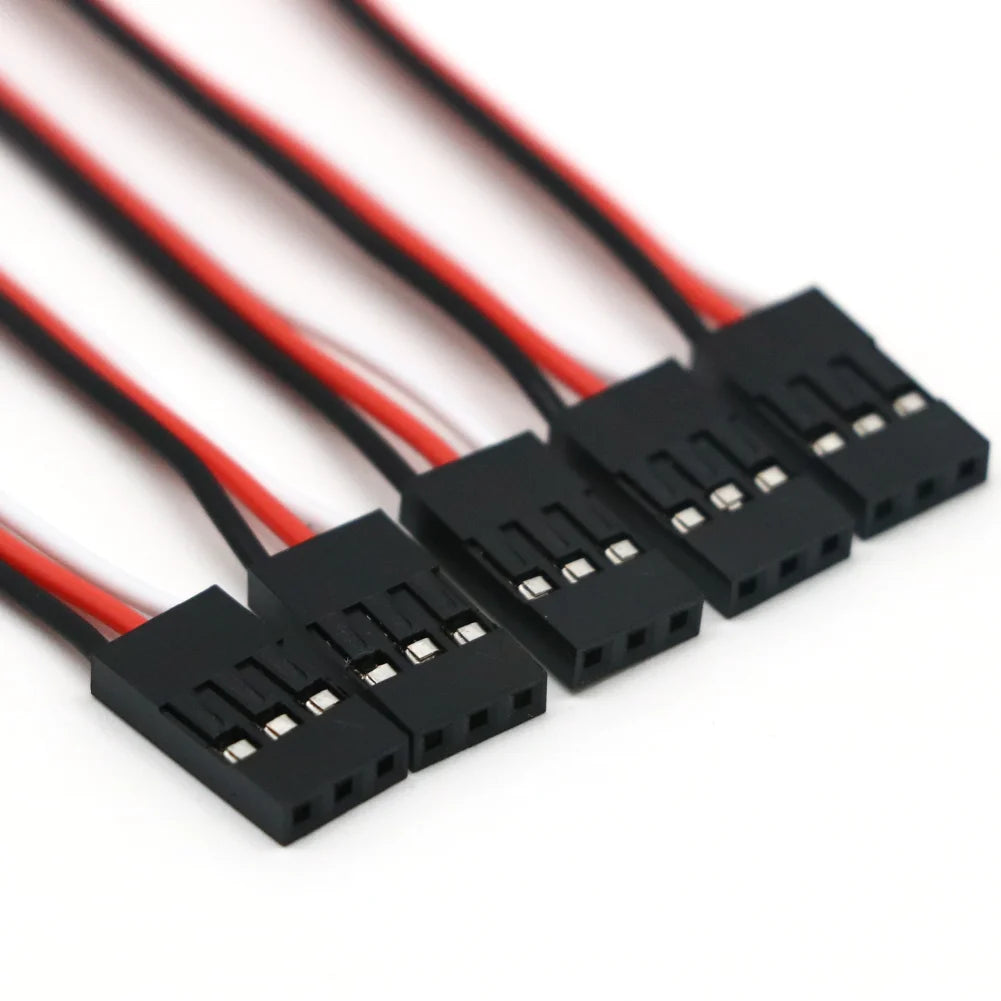 10pcs 100mm/150mm/200mm/300mm/500mm RC Servo Extension Cord Cable Wire