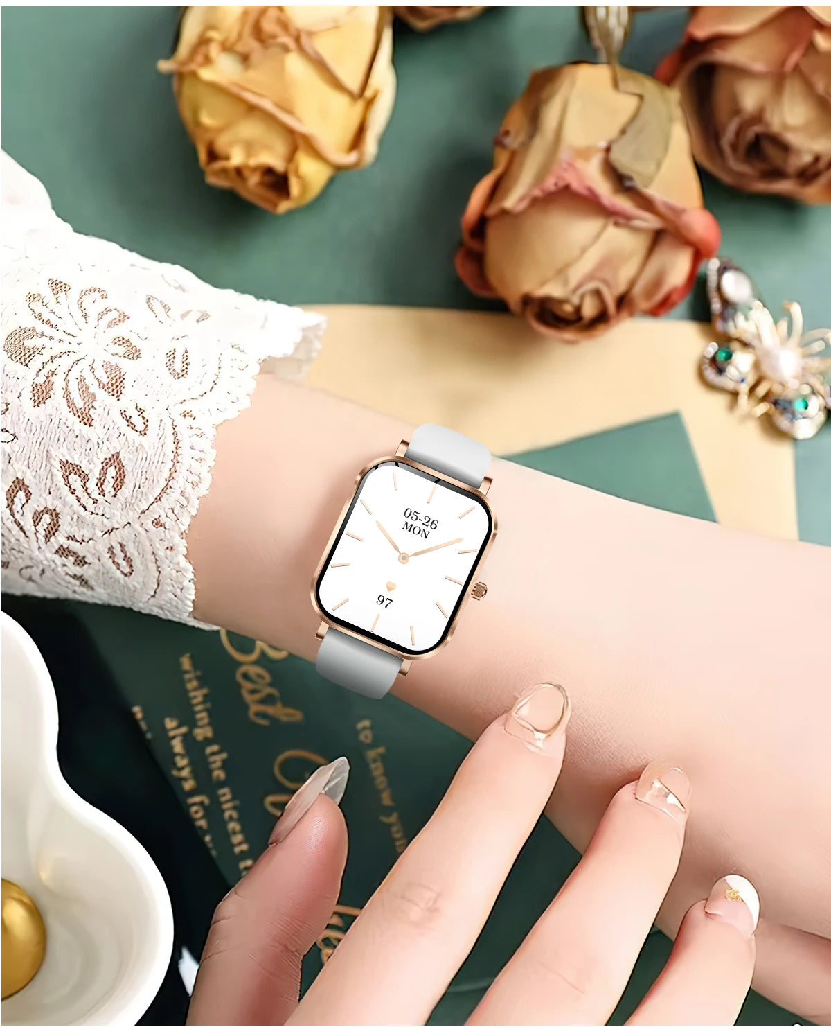 2025 New Smart Watch Women Waterproof Bluetooth Call