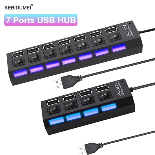 USB 2.0 Hub Multi USB Splitter Ports Hub