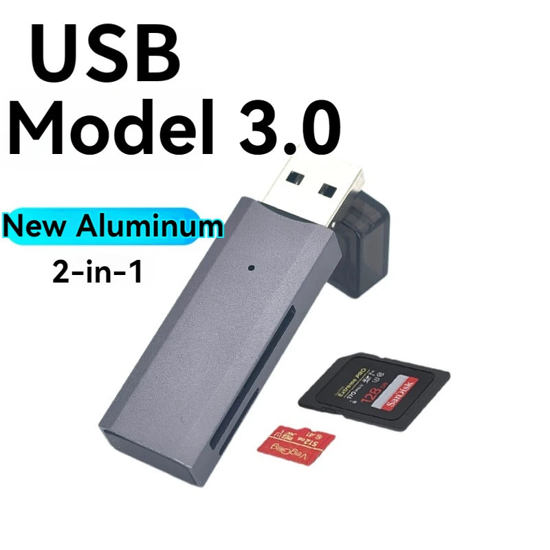 2-in-1 Multi Functional  USB 3.0 Card ReaderMicro