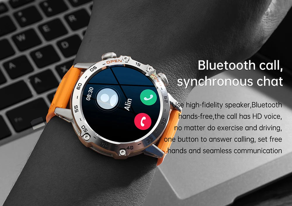 MEVADEN Steel 1.39 Bluetooth Call Smart Watch Men