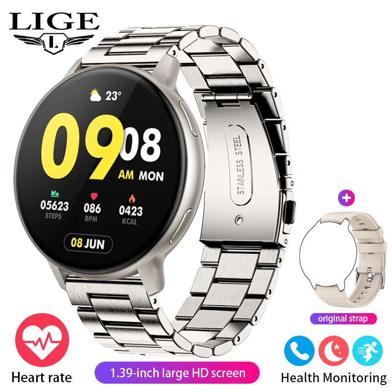 LIGE 2025 Smart Watch Women Bluetooth Call Custom