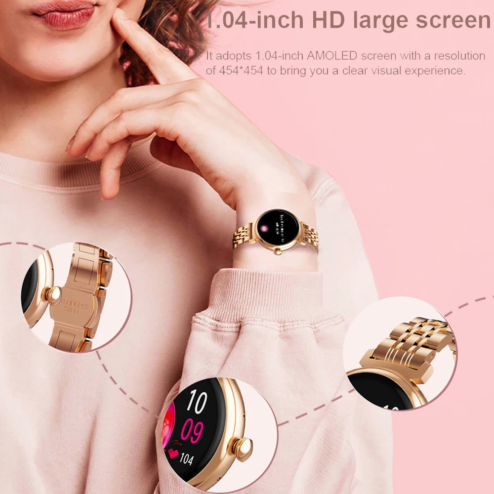 1.04 inch AMOLED Screen Fashion Ladies Smart Watch