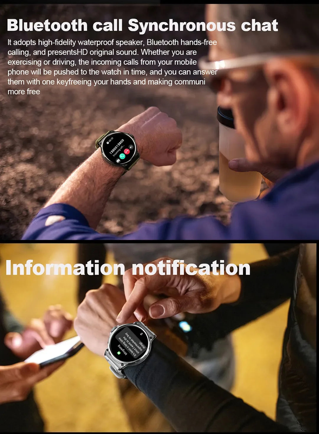 New 710mAh Bluetooth Call Smart Watch Men Sports