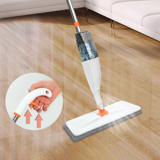 New Large Household Spray Mop With Replaceable Microfiber
