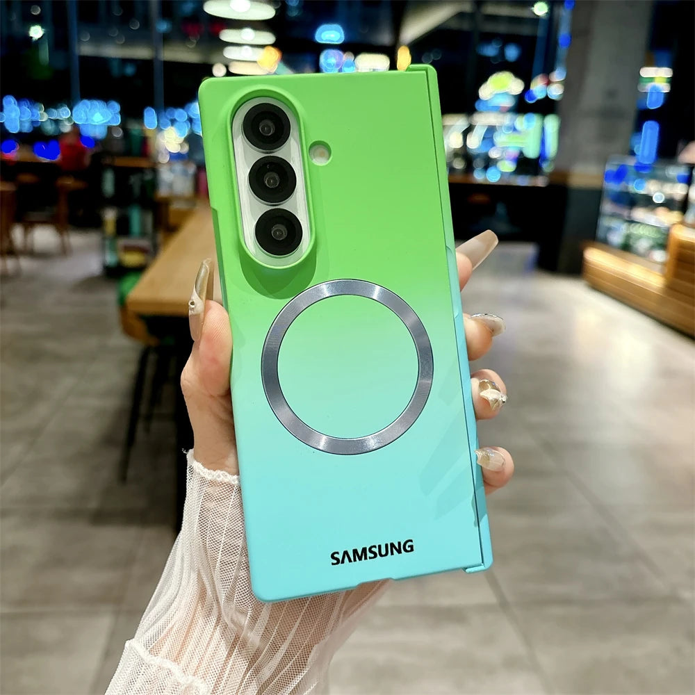 Soft Liquid Silicone Gradient Magnetic Case for Samsung Galaxy Z Fold
