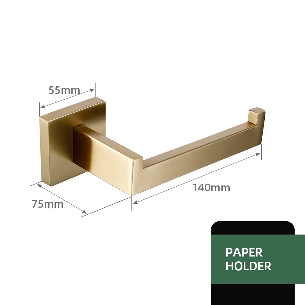 Matte Gold Towel Rack 304 stainless steel Towel
