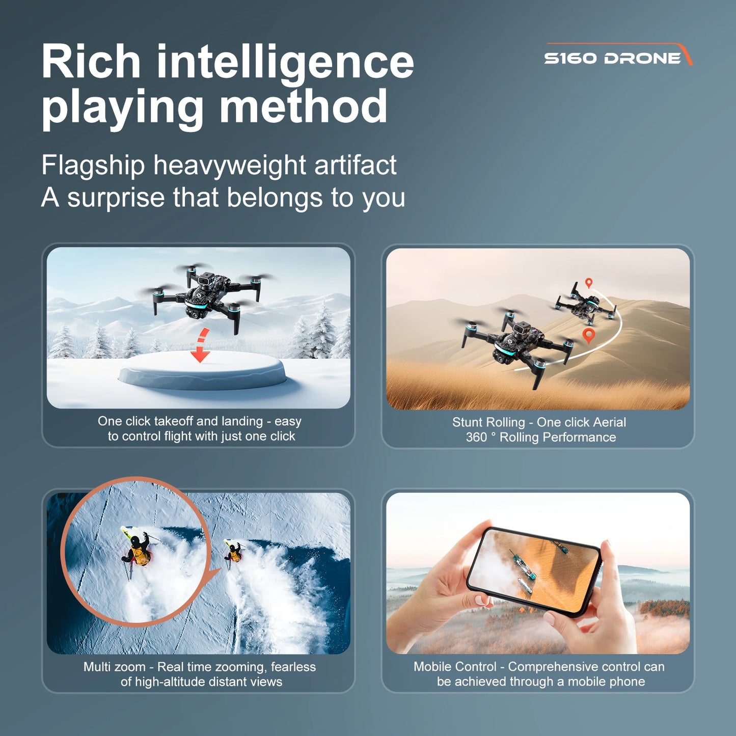 S160 Drone Professional with 8K HD Camera Screen