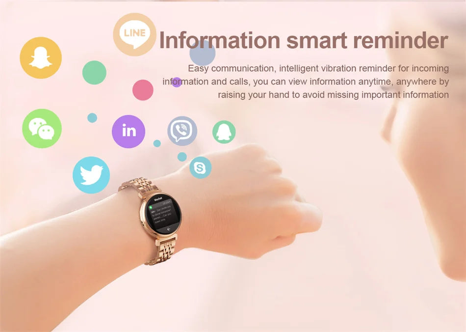 1.04 inch AMOLED Screen Fashion Ladies Smart Watch