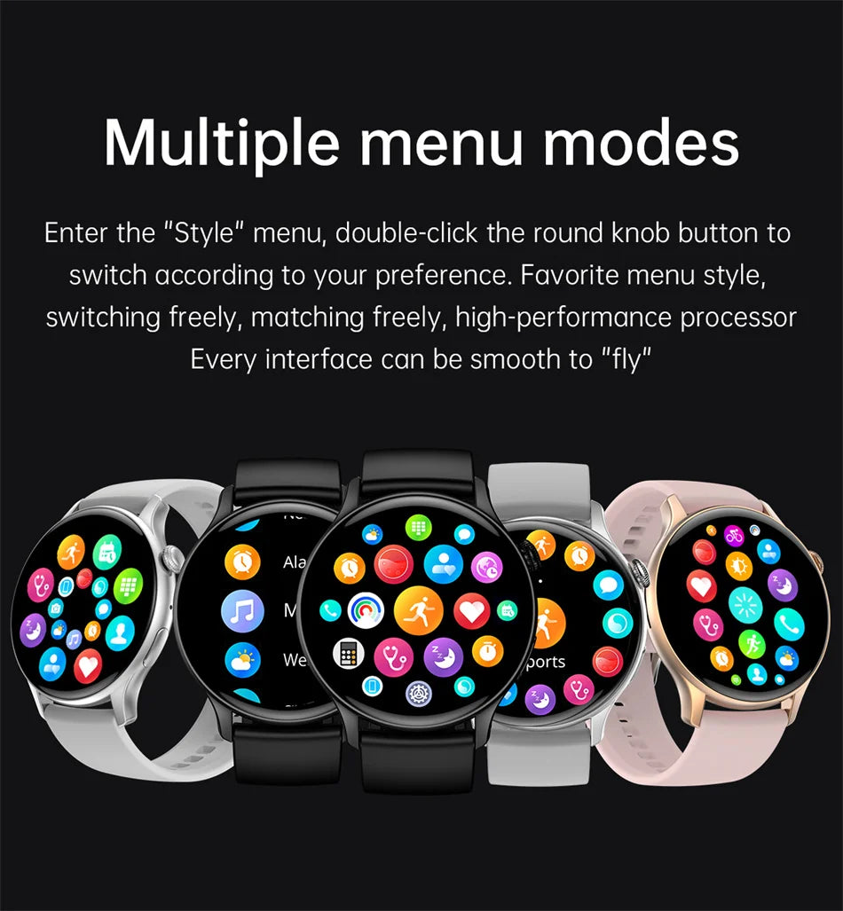 2024 New GPS Smart Watch Women True AMOLED