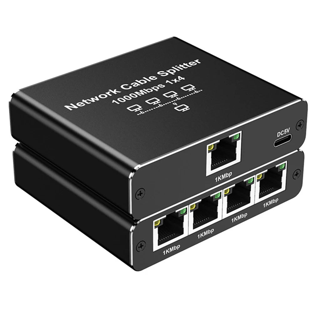 MZX 1-in-4-out 1000M Gigabit Network Hub Switch RJ45
