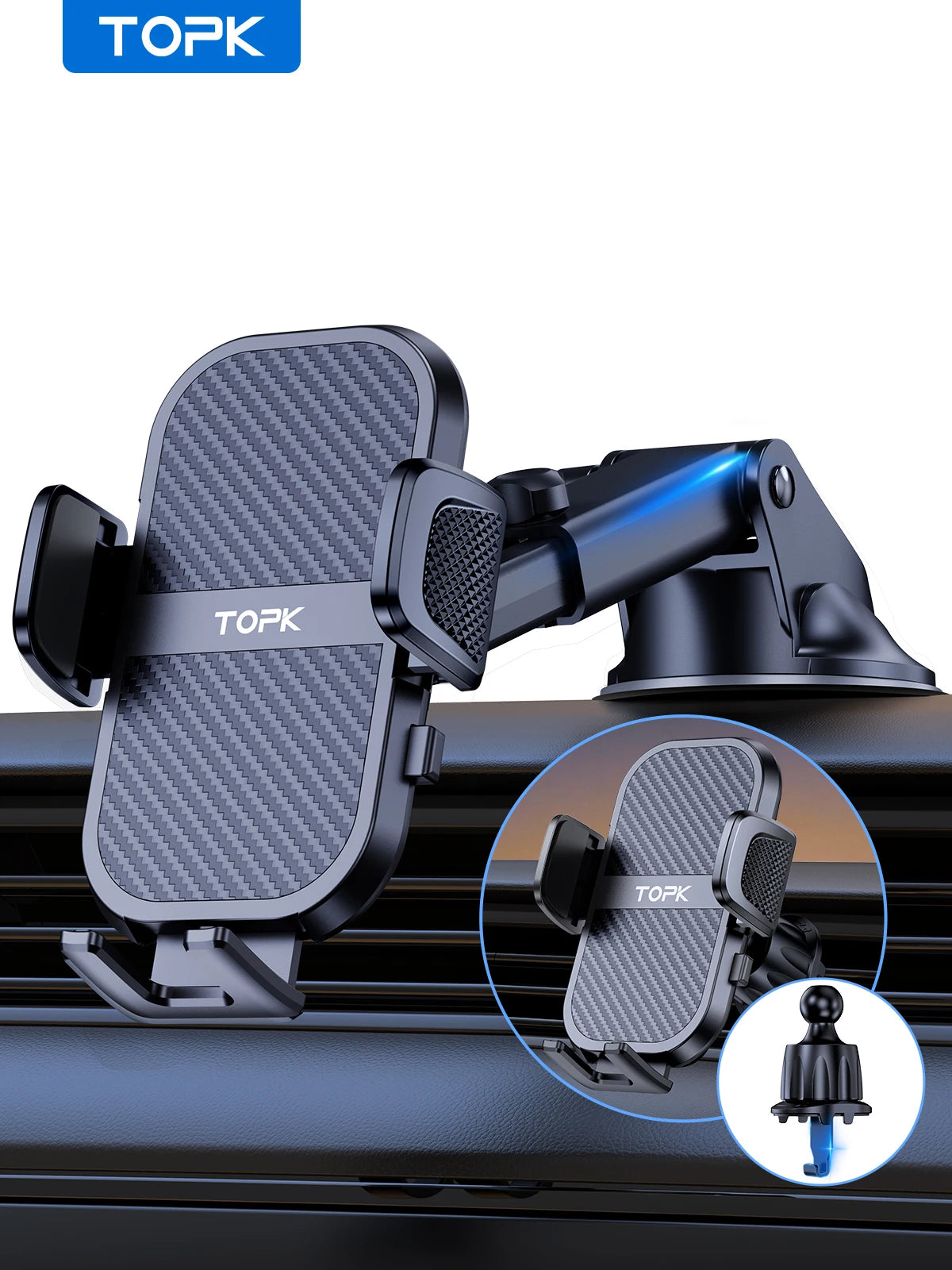 TOPK Car Phone Holder Super Stable Car Phone