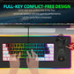 New 61keys Wired White Black Keyboard RGB Gaming Mouse
