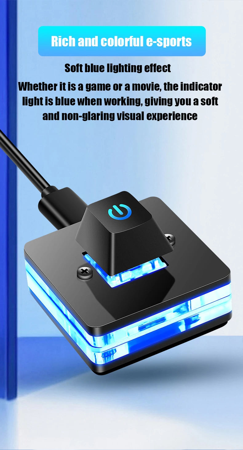 1.8M Desktop Computer Power Switch with LED Lights