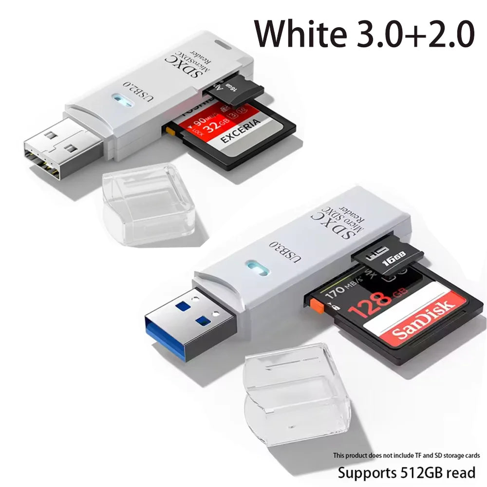 2-in-1 Multi Functional  USB 3.0 Card ReaderMicro