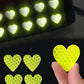 12pcs Heart Shape Reflective Car Stickers Night Warning