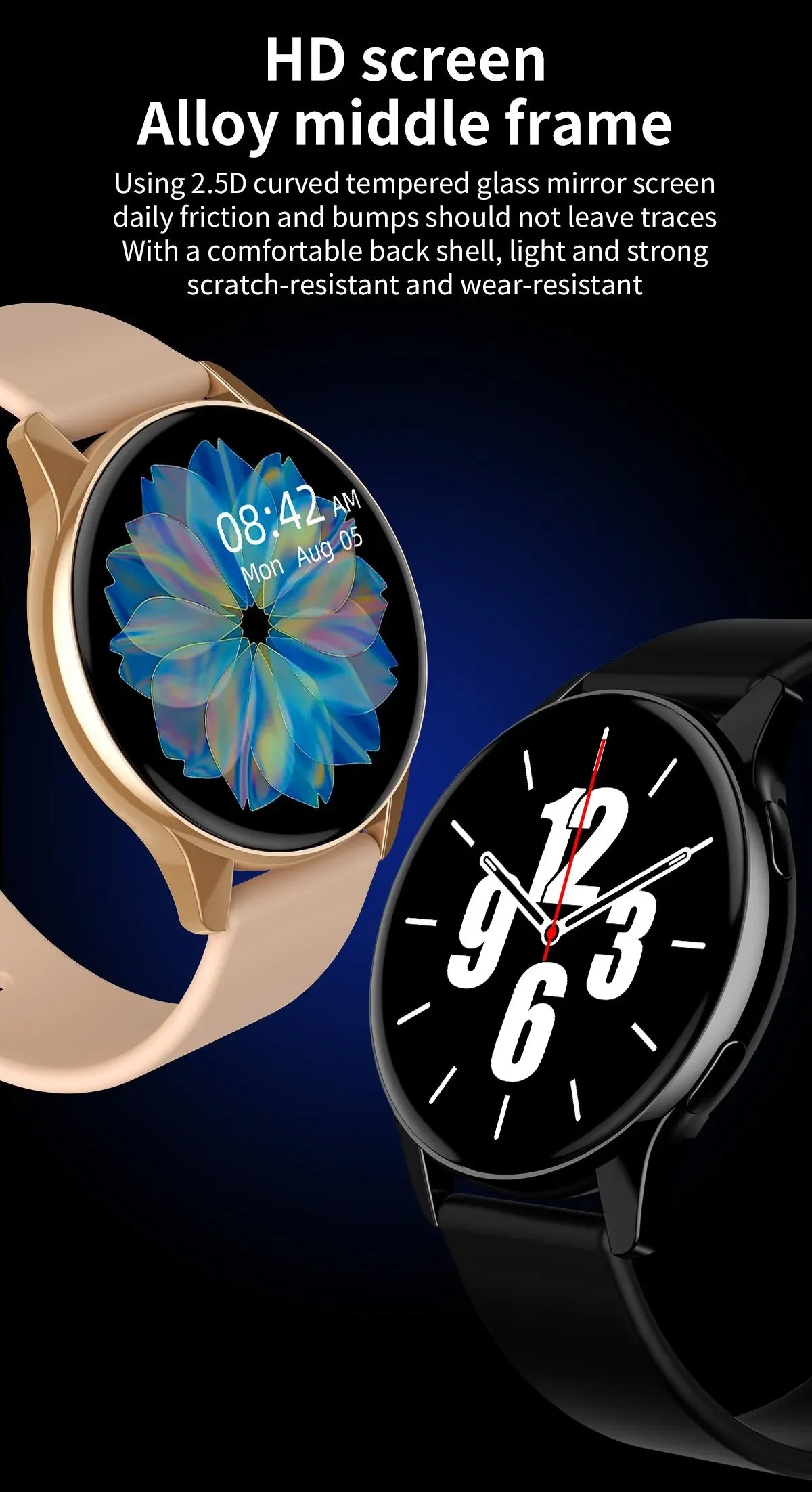 New Women Bluetooth Call Smart Watch HeartRate Blood