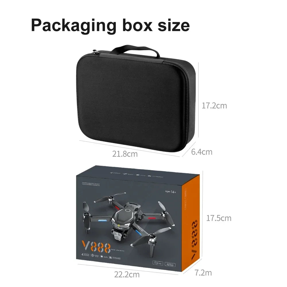 New V888 Brushless Drone 8K Professional HD Triple