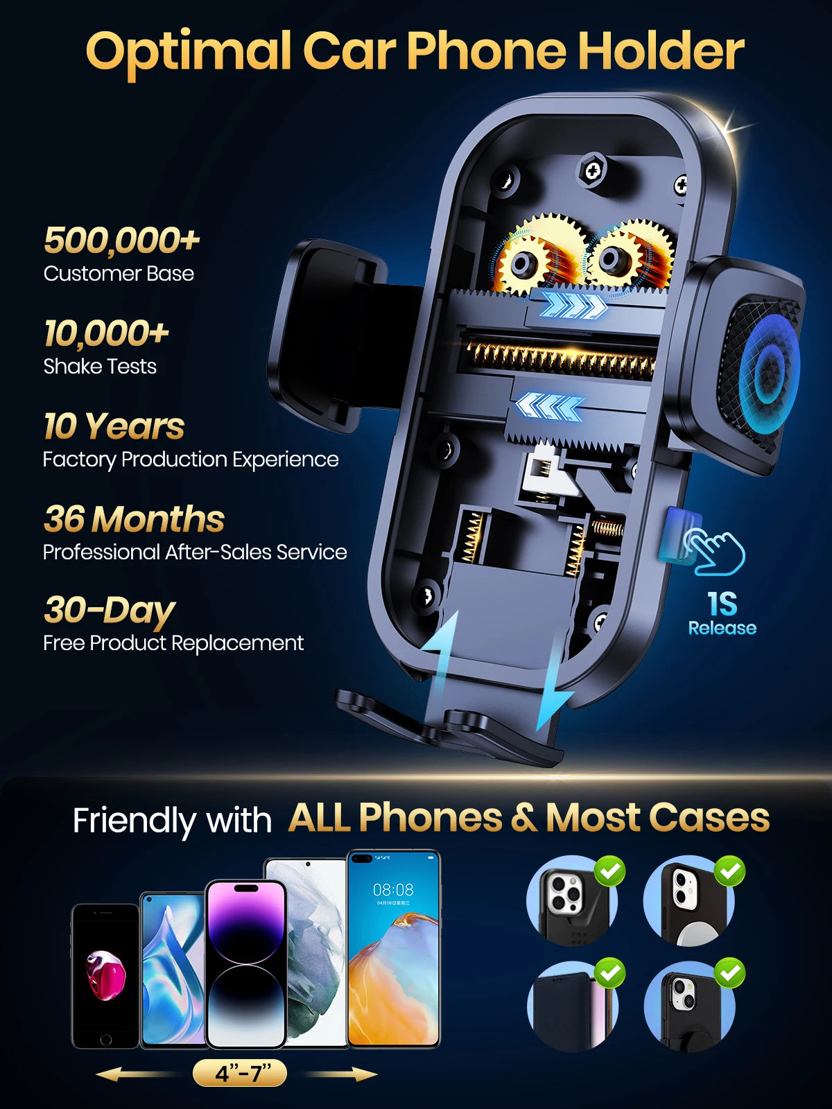 TOPK Car Phone Holder Super Stable Car Phone