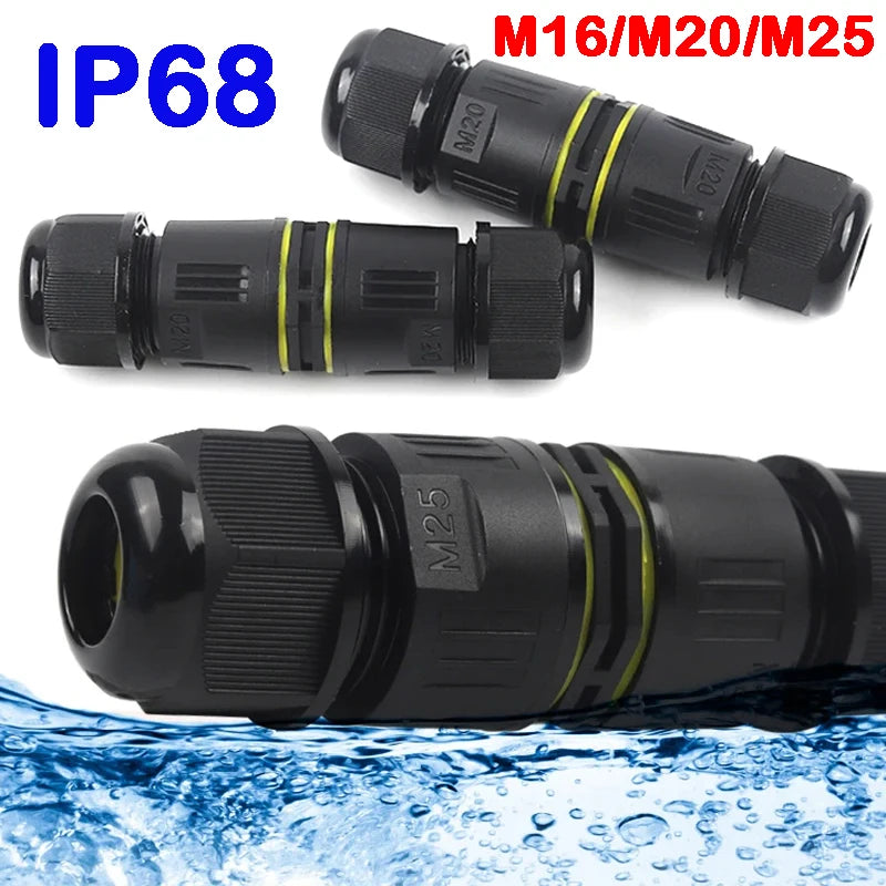 IP68 Outdoor Waterproof Junction Box Electrical Cable Connector,