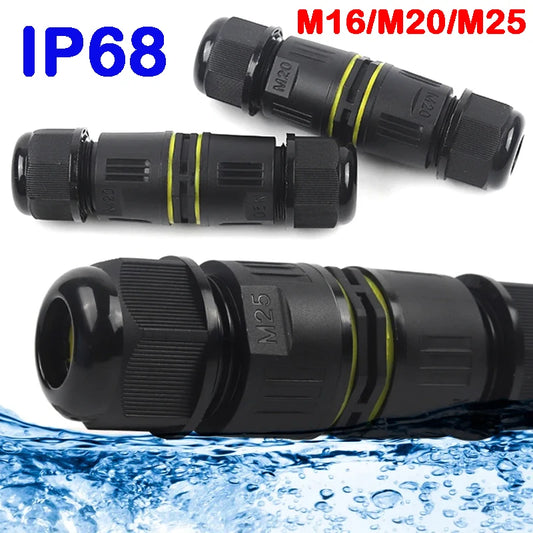 IP68 Outdoor Waterproof Junction Box Electrical Cable Connector,
