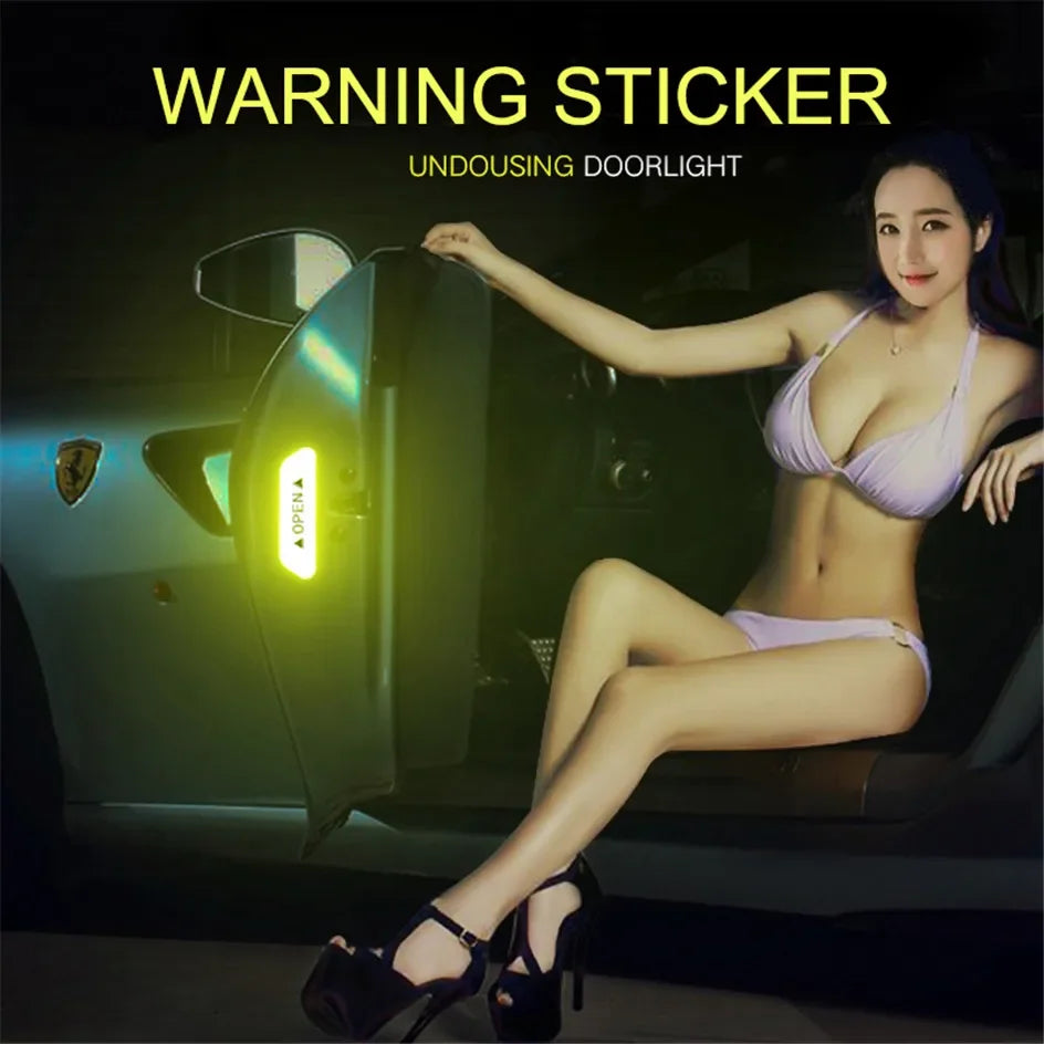 4PCS Reflective Warning Tape for Car Door Safety